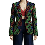 Women’s African Couture Blazer Jacket – Ankara Print Colorful Short Coat for Wedding & Party - Free Delivery Worldwide only at Flexi Africa