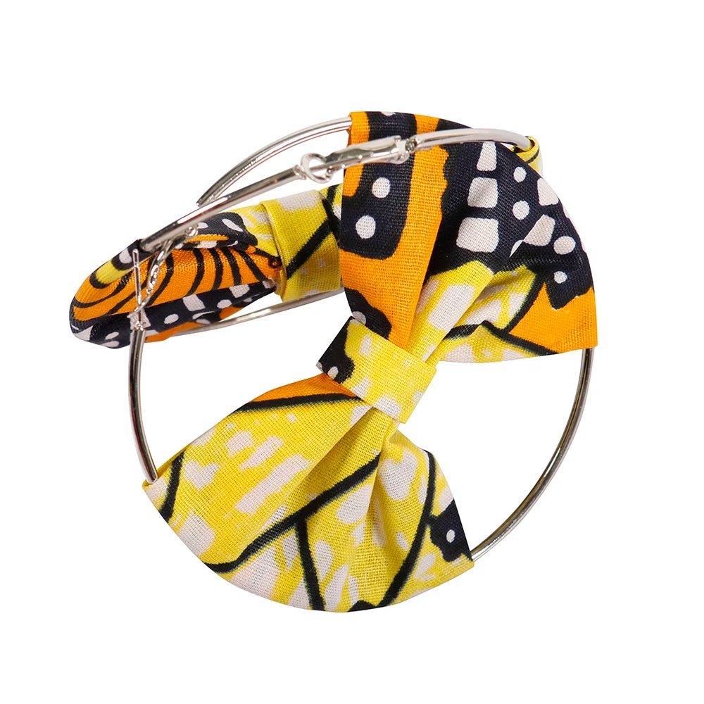 Women’s African Fashion Earrings – Handmade Circle Statement Accessories - Free Delivery Worldwide only at Flexi Africa