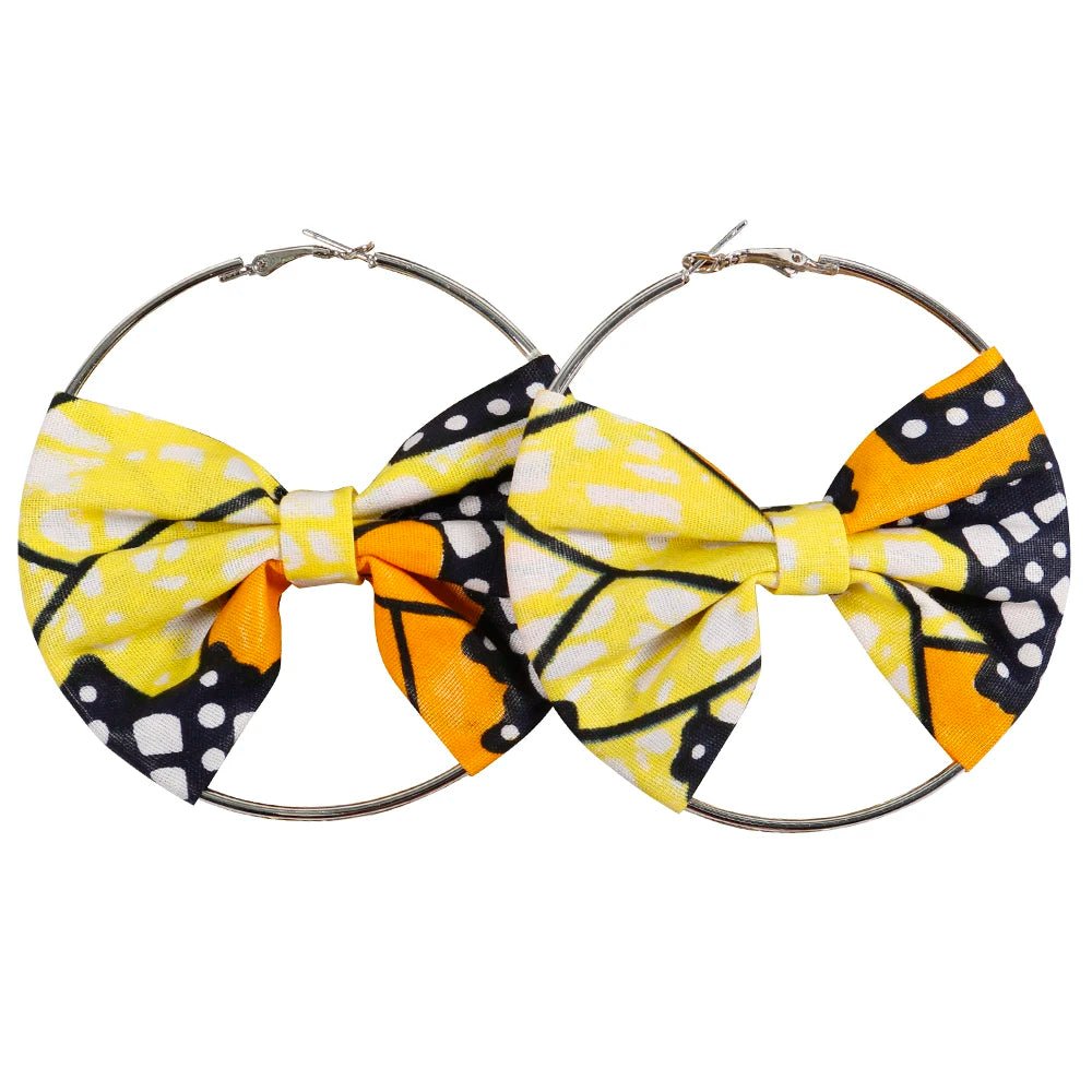 Women’s African Fashion Earrings – Handmade Circle Statement Accessories - Free Delivery Worldwide only at Flexi Africa