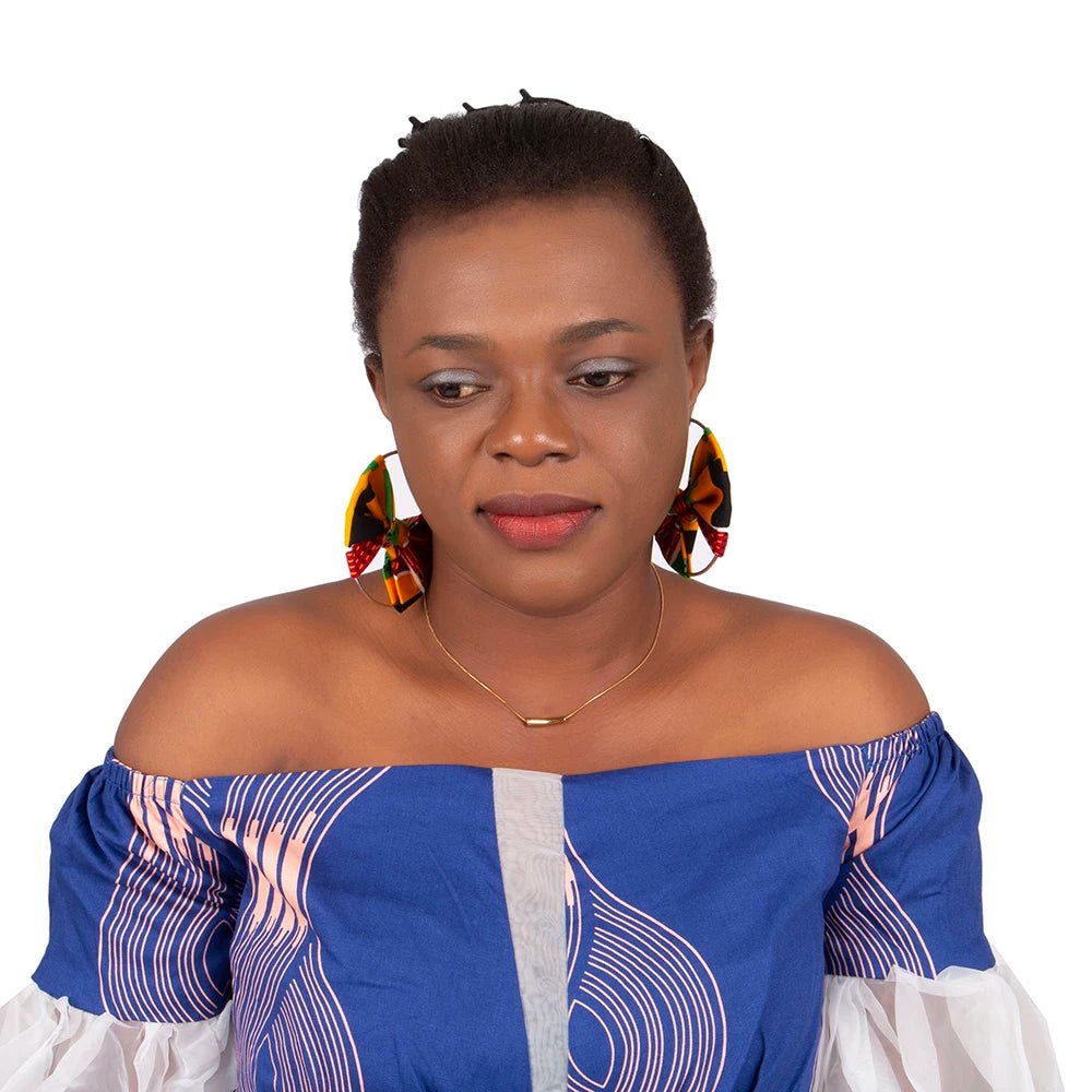 Women’s African Fashion Earrings – Handmade Circle Statement Accessories - Free Delivery Worldwide only at Flexi Africa