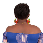 Women’s African Fashion Earrings – Handmade Circle Statement Accessories - Free Delivery Worldwide only at Flexi Africa