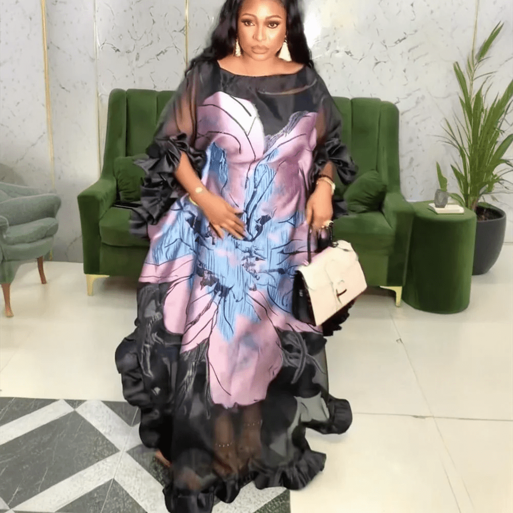 Women’s African Kaftan Abaya Dress – Long Dashiki Ankara Traditional Gown - Free Delivery Worldwide only at Flexi Africa