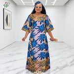 Women’s African Traditional Dress – Embroidered Boubou Kaftan Abaya - Free Delivery Worldwide only at Flexi Africa