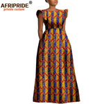 Women’s Ankara Dashiki Print Floor - Length A - Line Dress - Free Delivery Worldwide only at Flexi Africa