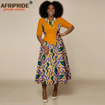 Women’s High - Waist Ankara Midi Dress – Half Sleeve African Print Style - Free Delivery Worldwide only at Flexi Africa