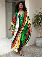 Women's Plus Size Bohemian Long Kaftan Dress, Lightweight Beach Cover - Up - Free Delivery Worldwide only at Flexi Africa