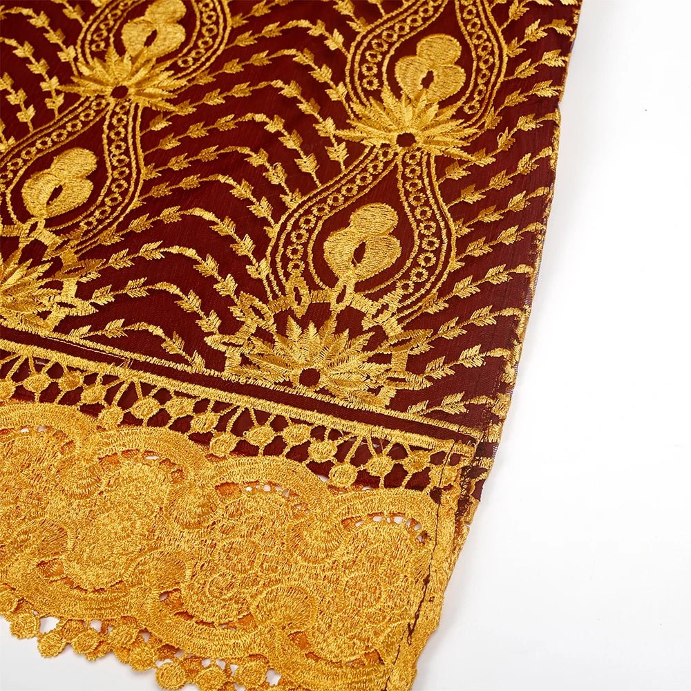 Women’s Purple Bazin Embroidered Traditional African Wedding Dress – Luxury Occasion Wear - Free Delivery Worldwide only at Flexi Africa