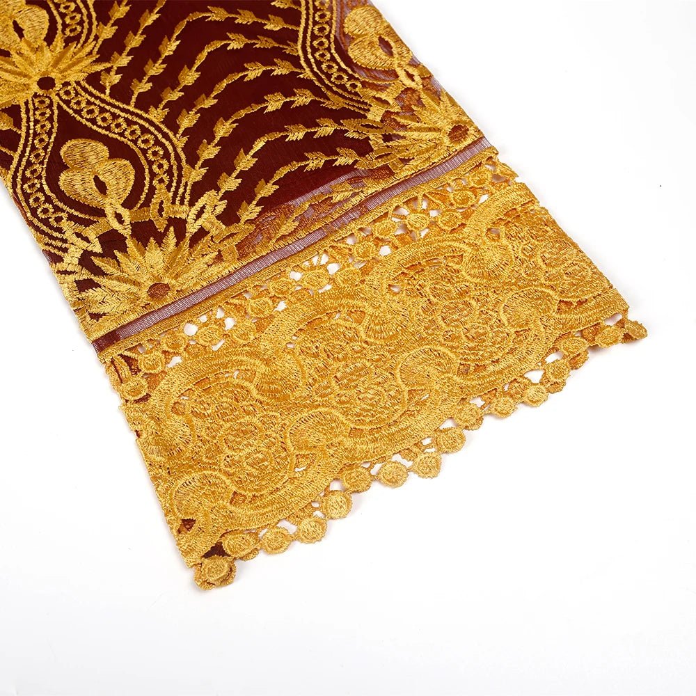 Women’s Purple Bazin Embroidered Traditional African Wedding Dress – Luxury Occasion Wear - Free Delivery Worldwide only at Flexi Africa