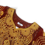 Women’s Purple Bazin Embroidered Traditional African Wedding Dress – Luxury Occasion Wear - Free Delivery Worldwide only at Flexi Africa